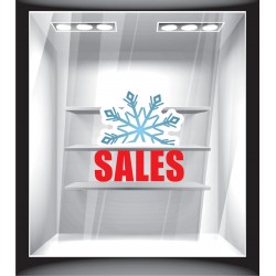 Αυτοκόλλητο βιτρίνας - Χειμερινά - Εκπτώσεις