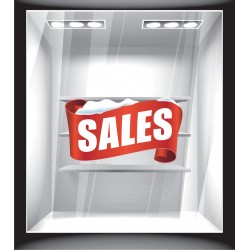 Αυτοκόλλητο βιτρίνας - Χειμερινά - Εκπτώσεις 2