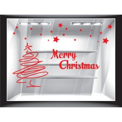 Αυτοκόλλητο βιτρίνας - Merry Christmas