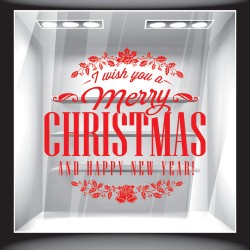 Αυτοκόλλητο βιτρίνας - Χριστουγεννιάτικο