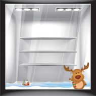 Χριστουγεννιάτικο Αυτοκόλλητο - Γελαστός Τάρανδος