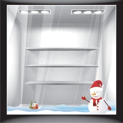 Χριστουγεννιάτικο Αυτοκόλλητο - Χιονάνθρωπος