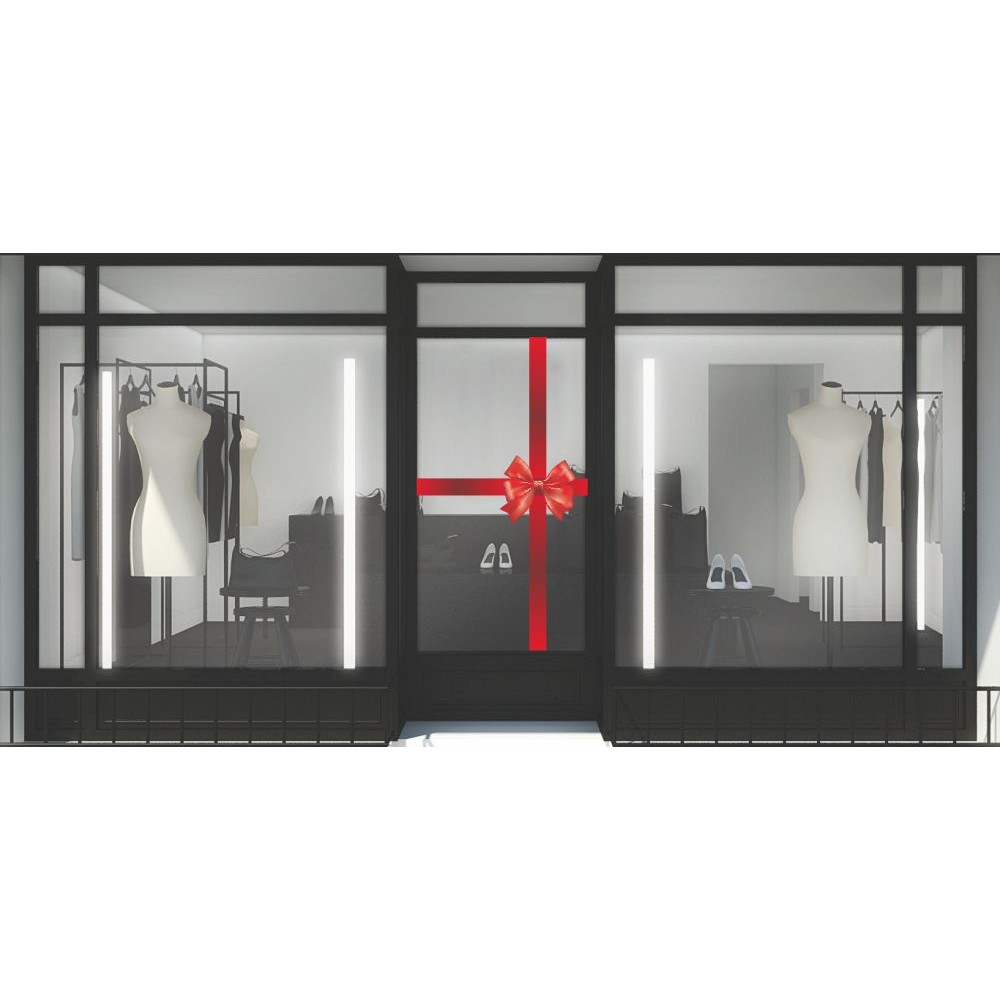 Χριστουγεννιάτικο Αυτοκόλλητο - Κορδέλα και Φιόγκος