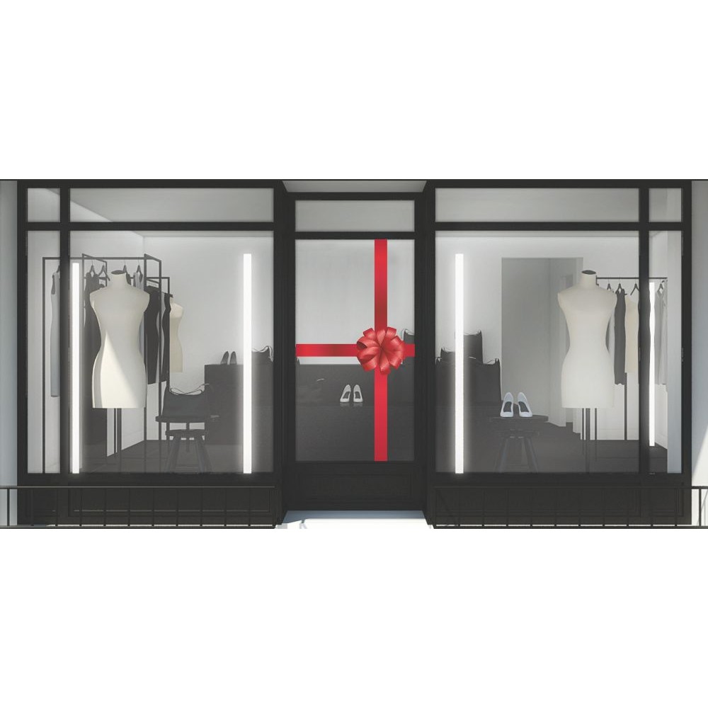 Χριστουγεννιάτικο Αυτοκόλλητο - Κορδέλα και Φιόγκος 2