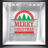 Χριστουγεννιάτικο Αυτοκόλλητο - Merry Christmas 5