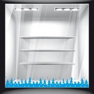 Χριστουγεννιάτικο Αυτοκόλλητο - Έλατα Μπορντούρα (Φάσα)