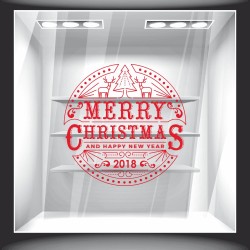 Χριστουγεννιάτικο Αυτοκόλλητο - Merry Christmas 8