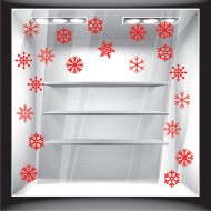 Χριστουγεννιάτικο Αυτοκόλλητο - Χιονονιφάδες Σετ