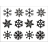 Χριστουγεννιάτικο Αυτοκόλλητο - Χιονονιφάδες Σετ