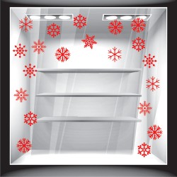 Χριστουγεννιάτικο Αυτοκόλλητο - Χιονονιφάδες Σετ