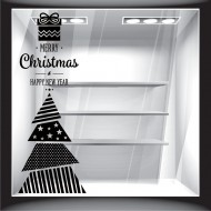 Χριστουγεννιάτικο Αυτοκόλλητο - Έλατο με Ευχή