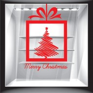 Χριστουγεννιάτικο Αυτοκόλλητο - Έλατο Δώρο