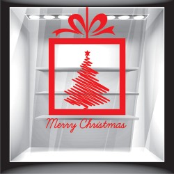 Χριστουγεννιάτικο Αυτοκόλλητο - Έλατο Δώρο