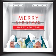 Χριστουγεννιάτικο Αυτοκόλλητο - Merry Christmas 11