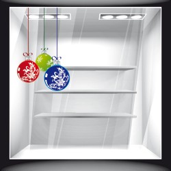Χριστουγεννιάτικο Αυτοκόλλητο - Μπάλες Στολίδια 2