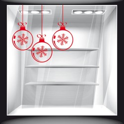 Χριστουγεννιάτικο Αυτοκόλλητο - Μπάλες Στολίδια 6