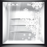 Χριστουγεννιάτικο Αυτοκόλλητο - Χιονονιφάδες