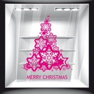 Χριστουγεννιάτικο Αυτοκόλλητο - Έλατο από Νιφάδες