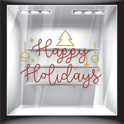 Χριστουγεννιάτικο Αυτοκόλλητο - Happy Holidays