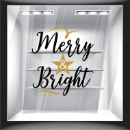 Χριστουγεννιάτικο Αυτοκόλλητο - Merry & Bright
