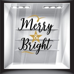 Χριστουγεννιάτικο Αυτοκόλλητο - Merry & Bright