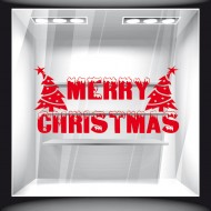 Χριστουγεννιάτικο Αυτοκόλλητο - Merry Christmas Snow