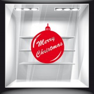 Χριστουγεννιάτικο Αυτοκόλλητο - Merry Christmas Ball