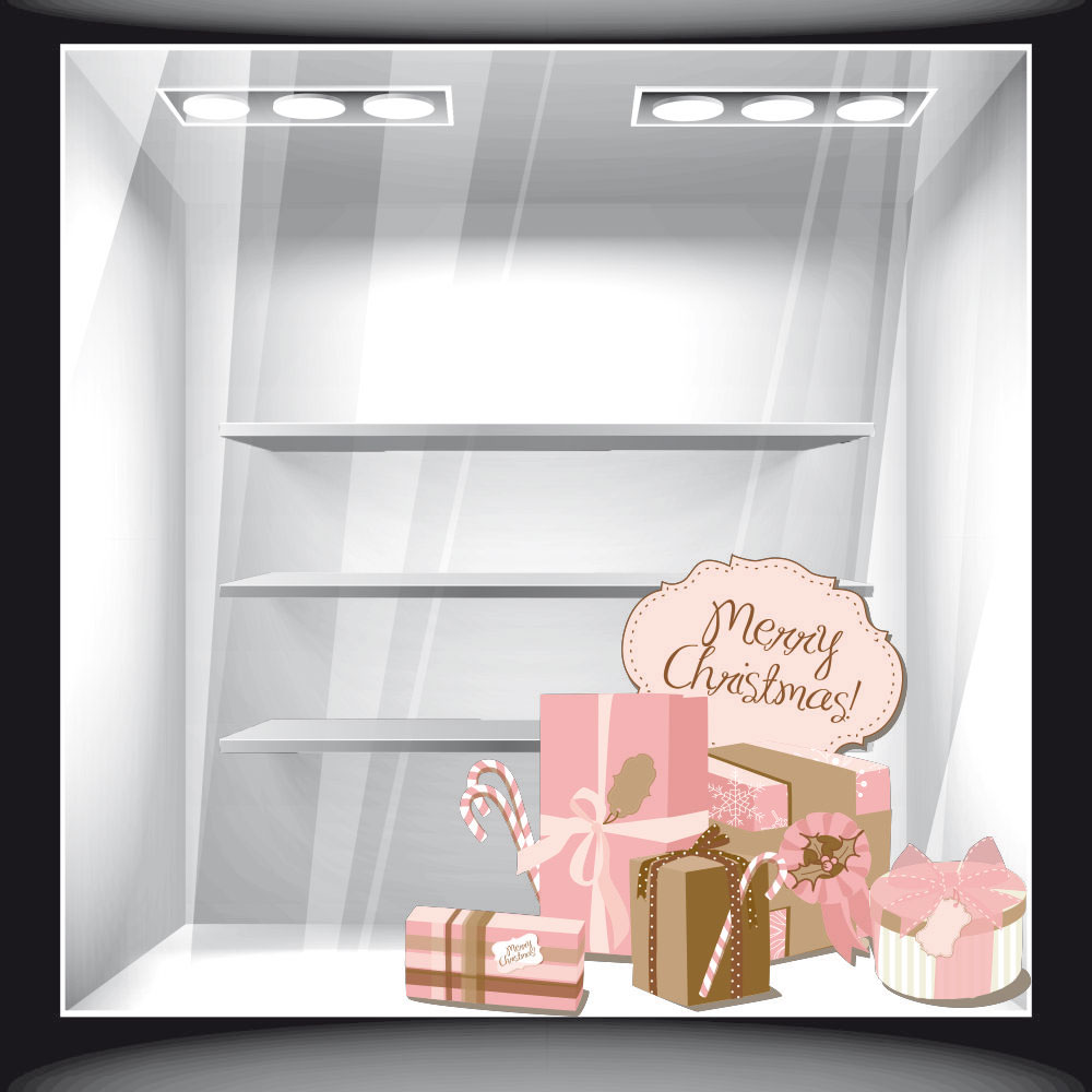 Χριστουγεννιάτικο Αυτοκόλλητο - Δώρα 02