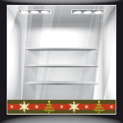 Αυτοκόλλητο Βιτρίνας - Χριστουγεννιάτικο 35 (Μπορντούρα)