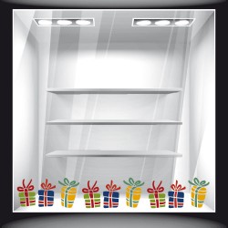 Αυτοκόλλητο Βιτρίνας - Χριστουγεννιάτικο 36 (Μπορντούρα)