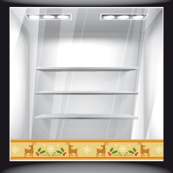 Αυτοκόλλητο Βιτρίνας - Χριστουγεννιάτικο 38 (Μπορντούρα)