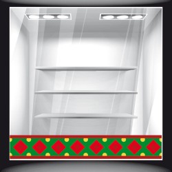 Αυτοκόλλητο Βιτρίνας - Χριστουγεννιάτικο 40 (Μπορντούρα)