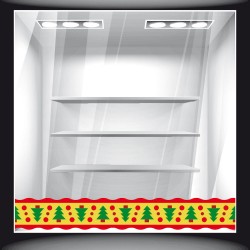 Αυτοκόλλητο Βιτρίνας - Χριστουγεννιάτικο 41 (Μπορντούρα)