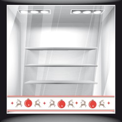 Αυτοκόλλητο Βιτρίνας - Χριστουγεννιάτικο 43 (Μπορντούρα)