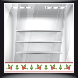 Αυτοκόλλητο Βιτρίνας - Χριστουγεννιάτικο 46 (Μπορντούρα)