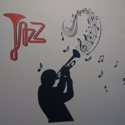 Αυτοκόλλητα Τοίχου - Τρομπετίστας και Jazz