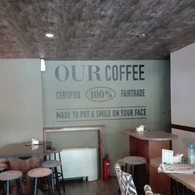 Αυτοκόλλητο τοίχου - Διακόσμηση καφετέριας