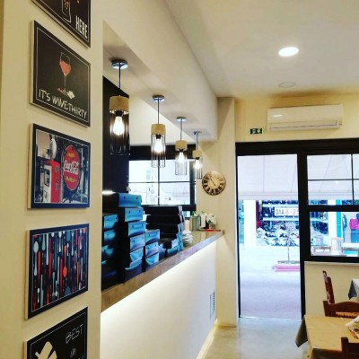 PVC-Forex με αυτοκόλλητο για ψητοπωλείο