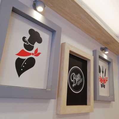 PVC-Forex με αυτοκόλλητο για ψητοπωλείο